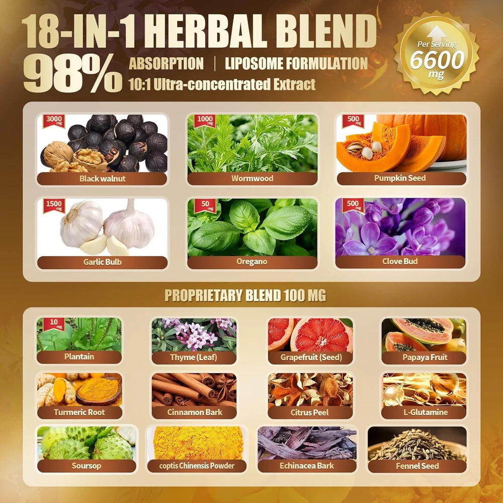 Velonu Black Walnut Wormwood Capsules